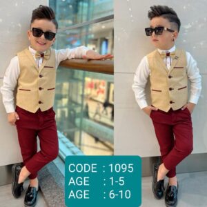 Boys 4pcs Waistcoat Set