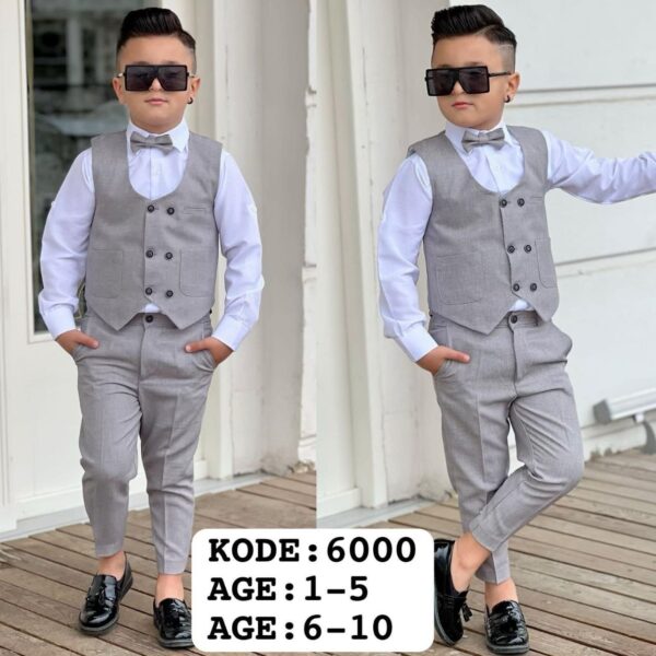 Boys 4pcs Waistcoat Set - Image 2
