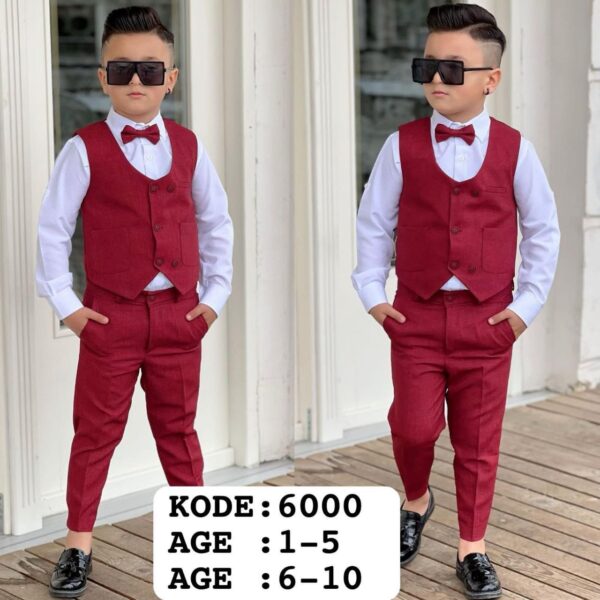 Boys 4pcs Waistcoat Set