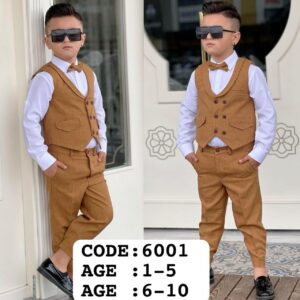 Boys 4pcs Waistcoat set