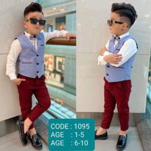 Boys 4pcs Waistcoat Set