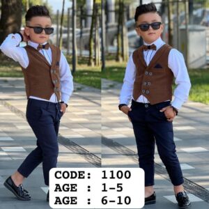Boys 4pcs Waistcoat Set