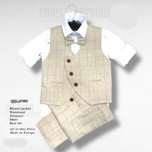 Boys 4pcs Waistcoat Set