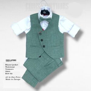 Boys 4pcs Waistcoat Set