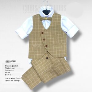 Boys 4pcs Waistcoat Set