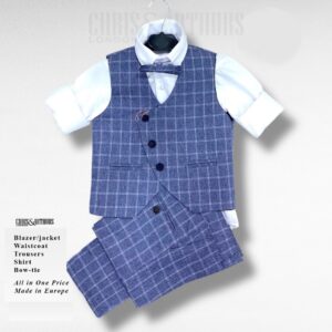 Boys 4pcs Waistcoat Set
