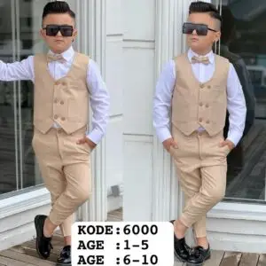 Boys 4pcs Waistcoat Set