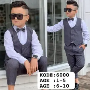 Boys 4pcs Waistcoat Set