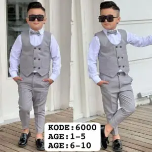 Boys 4pcs Waistcoat Set