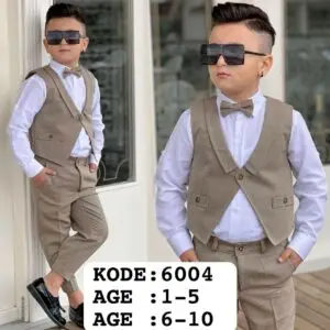 Boys 4pcs Waistcoat Set